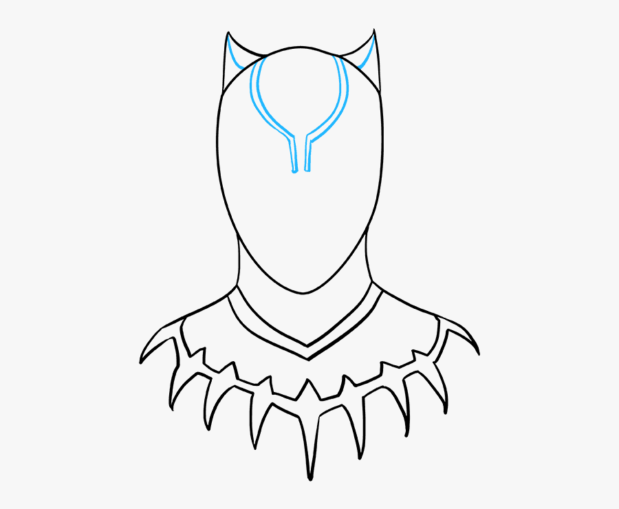 How To Draw Black Panther - Step By Step Black Panther Drawing, Transparent Clipart