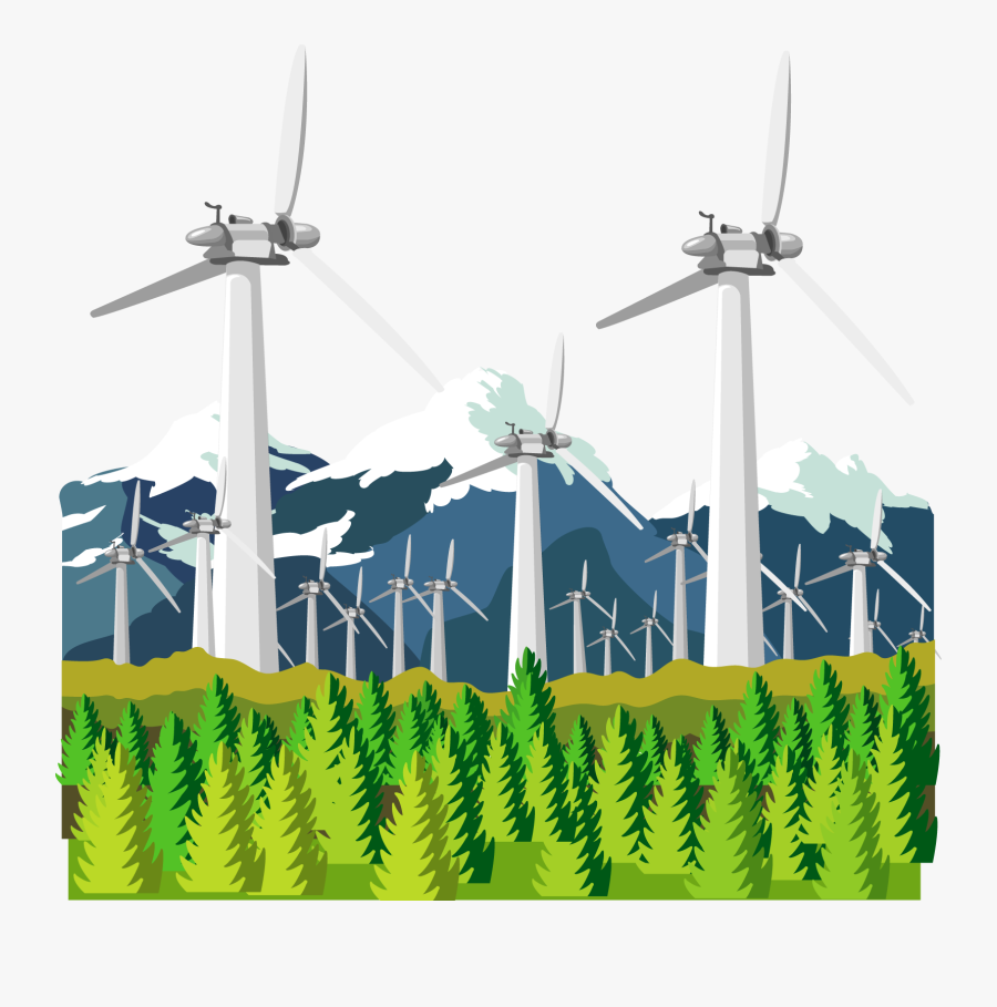 Cartoon Wind Turbine Png Free Transparent Clipart Clipartkey