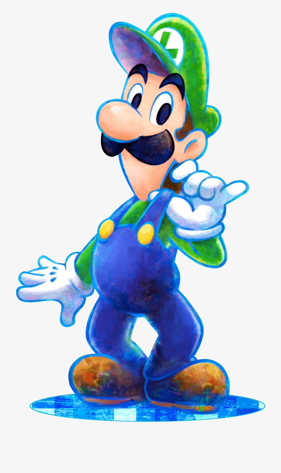 Art Id - - Mario And Luigi Dream Team Luigi, Transparent Clipart