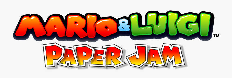 Mario & Luigi - Mario And Luigi Paper Jam Logo, Transparent Clipart