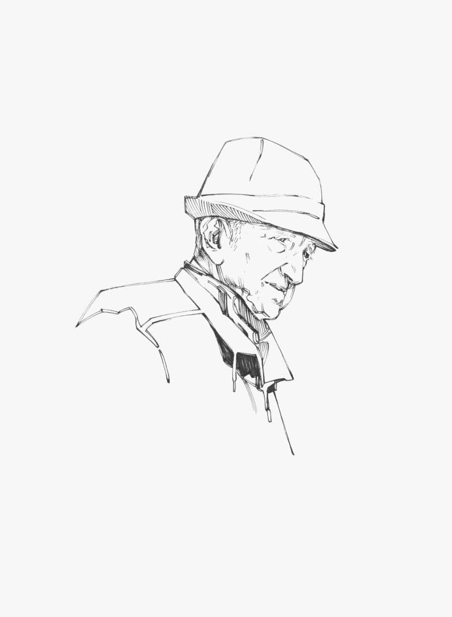 Transparent Grandpa Png - Sketch, Transparent Clipart