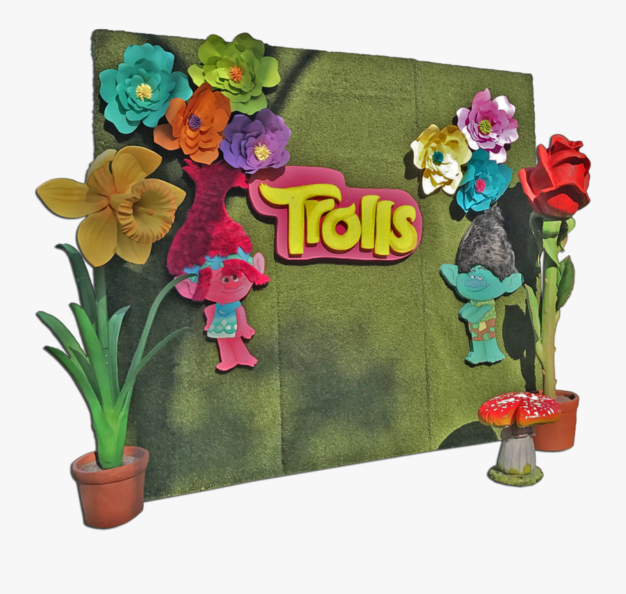 Package Platinum Prop Rentals - Paper Flower Trolls Backdrop, Transparent Clipart