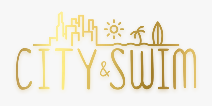 City And Swim - Calligraphy, Transparent Clipart