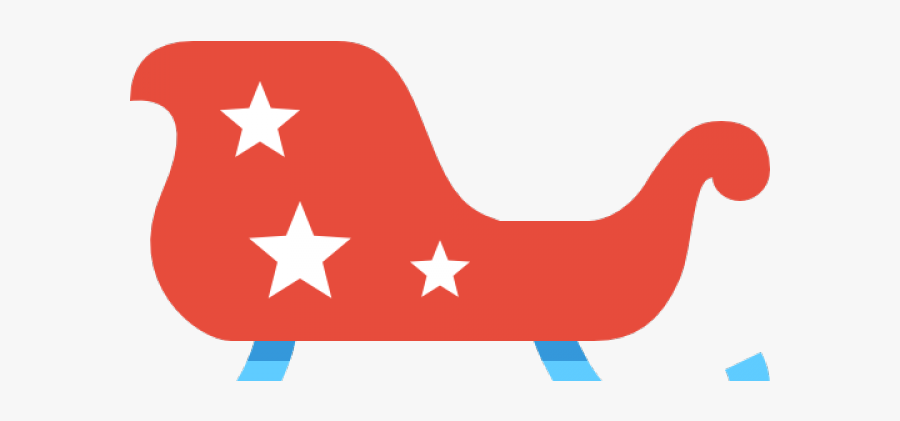 Cartoon Sleigh, Transparent Clipart