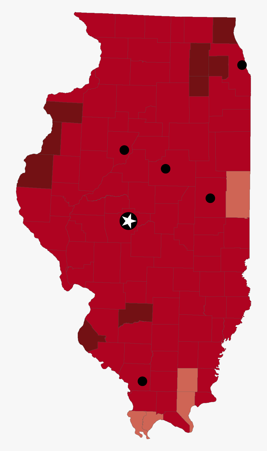 Illinois State Outline Clipart , Png Download - Illinois Republican Democrat Map, Transparent Clipart