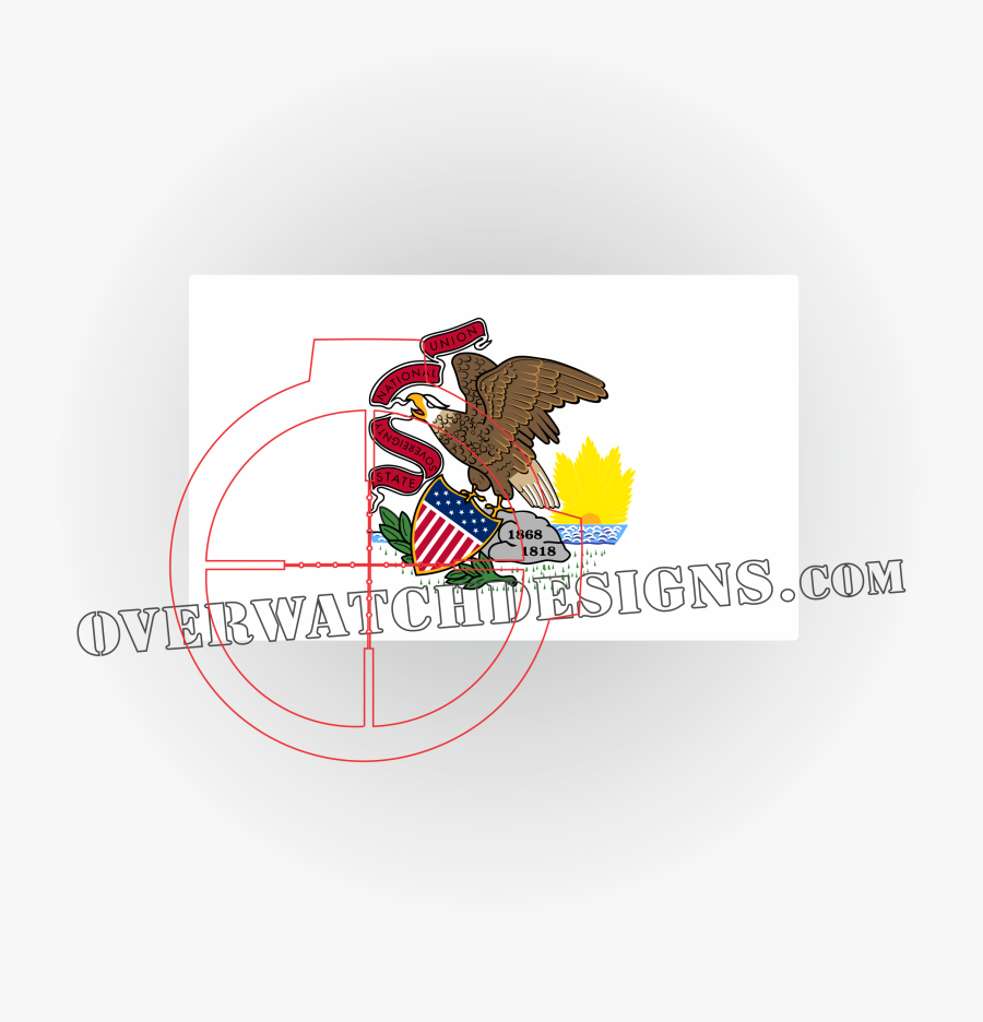 Illinois State Flag, Transparent Clipart