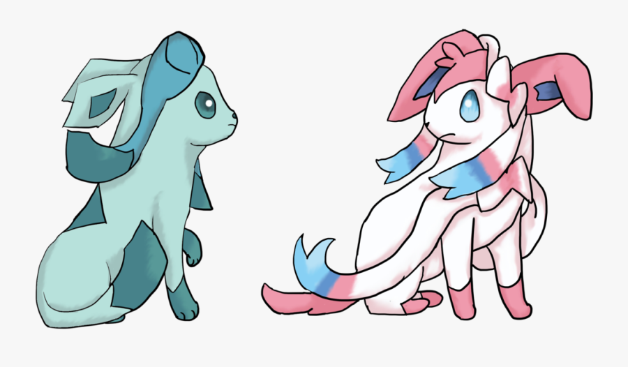 Pokemon Eevee Evolutions Sylveon Clip Art Clipart - Glaceon Sylveon Pokemon Eevee, Transparent Clipart