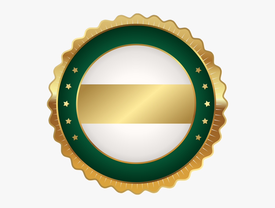 Seal Badge Gold Png - Gold And Green Seal, Transparent Clipart