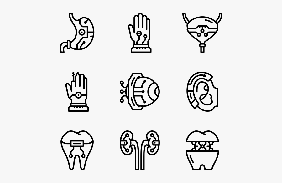 Laboratory Icons, Transparent Clipart