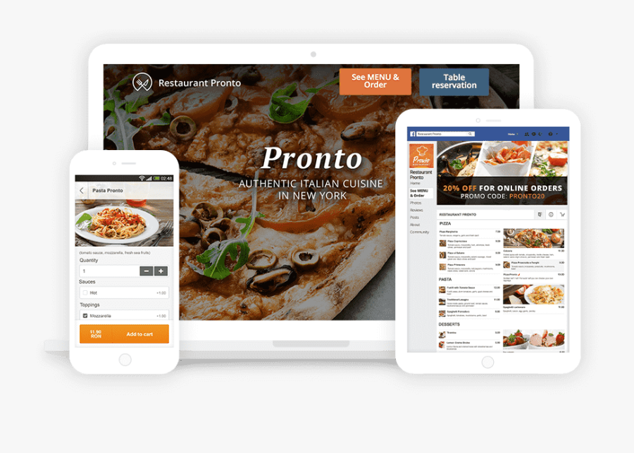 Free Online Ordering System For Restaurants - Italian Restaurant Online Ordering, Transparent Clipart