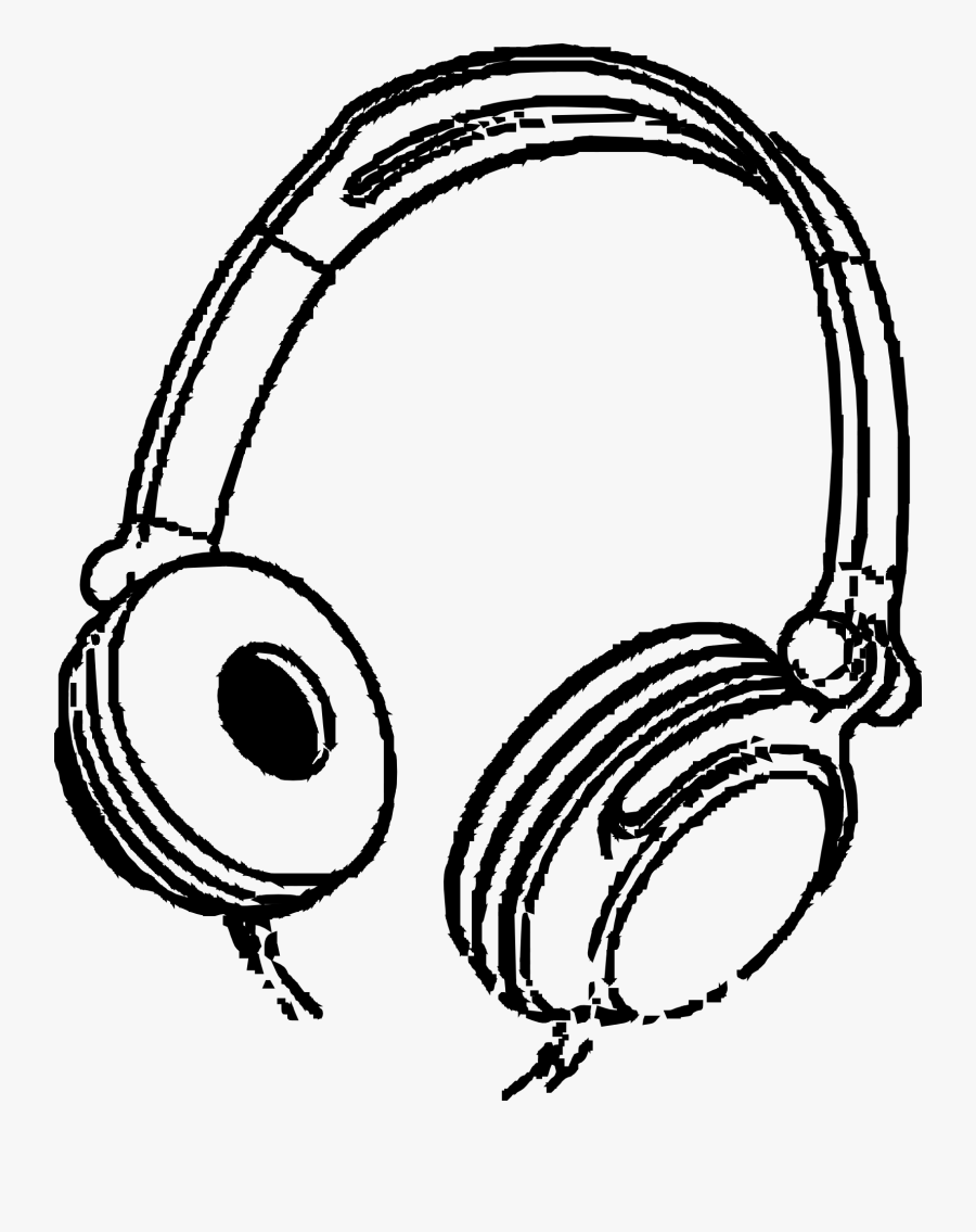 Drawing Headphones Dj Headphone - Headphones Clipart, Transparent Clipart