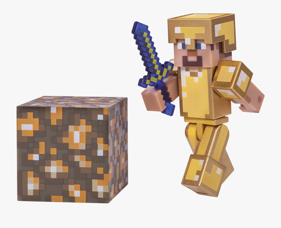 Transparent Steve Minecraft Clipart - Minecraft Steve Gold Armor, Transparent Clipart