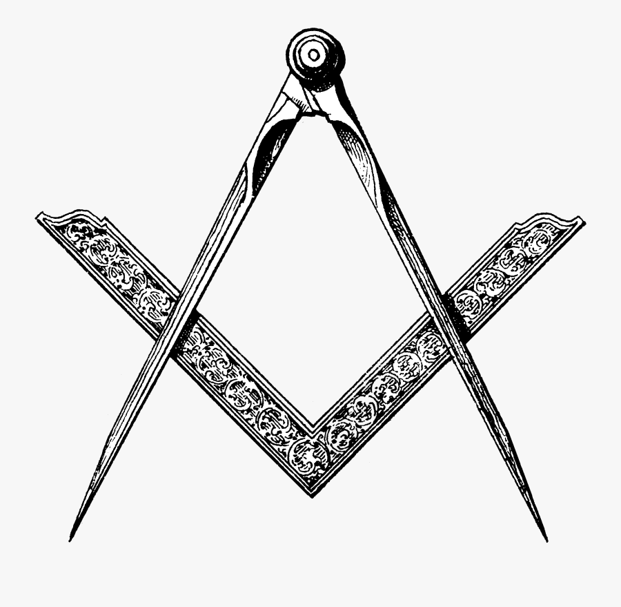 Masonry Masonic Free Stock Image - Square And Compass, Transparent Clipart