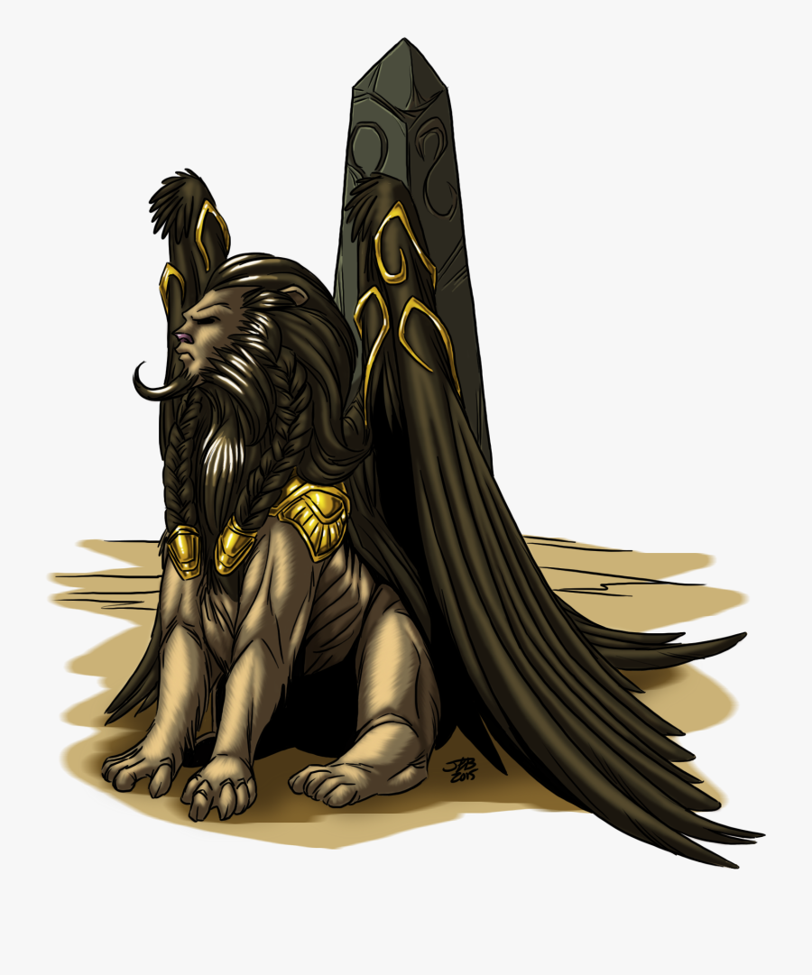Male Dhosari Sorcerer By - Creature Sphinx Png, Transparent Clipart