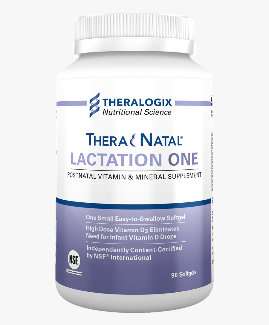 One Easy To Swallow Softgel Of Theranatal Lactation - Theralogix, Transparent Clipart
