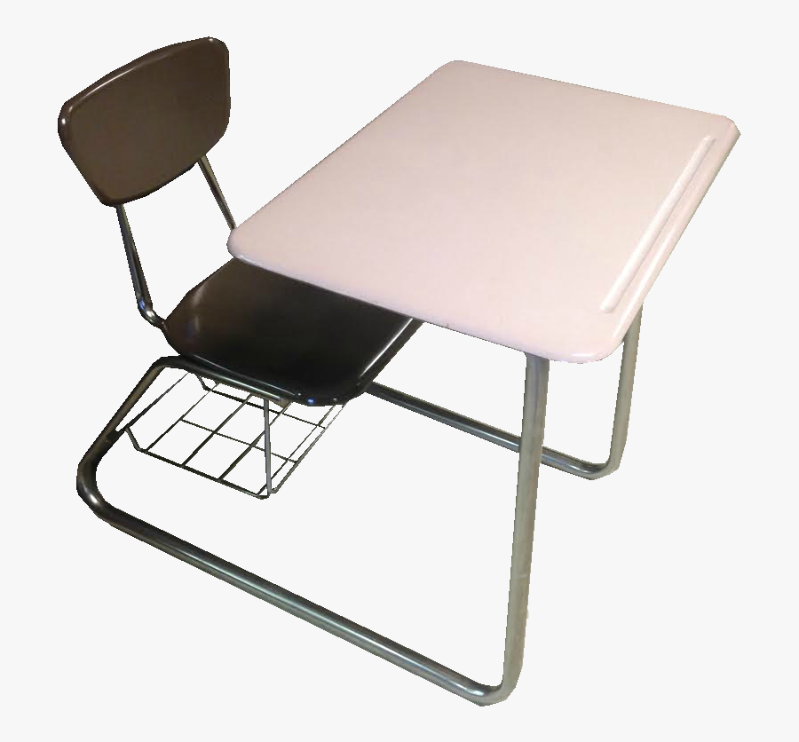 Used School Desk, Transparent Clipart