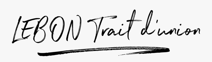 Lebon Trait D"union - Calligraphy, Transparent Clipart