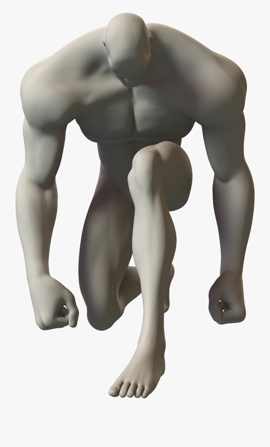 Mannequin Drawing Ubisafe D - Super Hero Pose Kneeling, Transparent Clipart