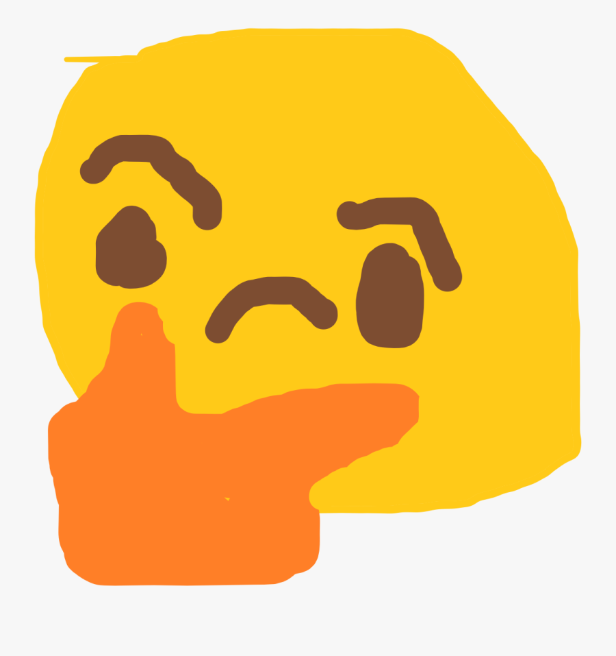 Transparent Emoji Thinking Png, Transparent Clipart