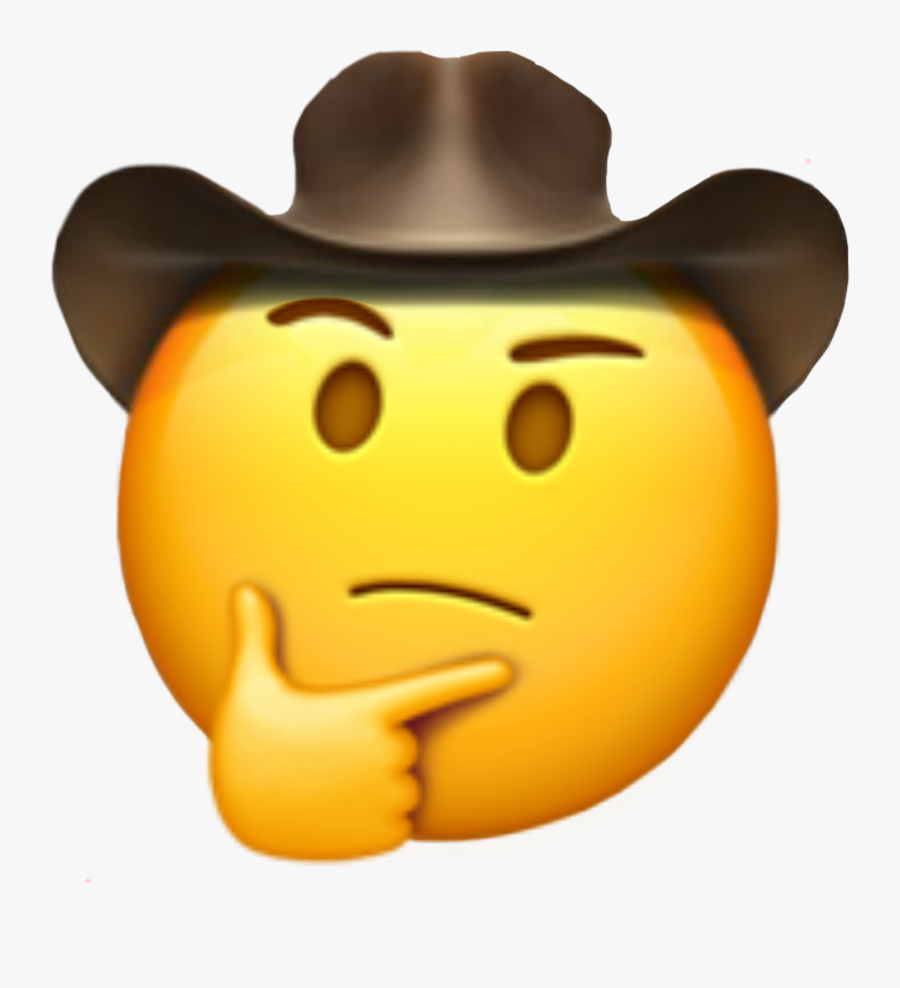 #cowboy #cowboyemoji #hmm #hmmm #hmmemoji #emoji #emojis - Old Town Road Emoji, Transparent Clipart