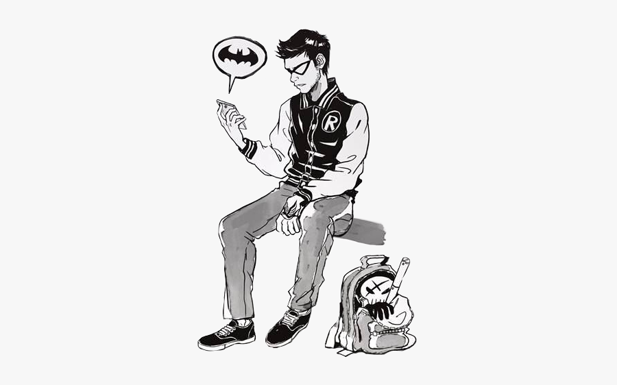 #robin #teentitans #batman #redx #dc #freetoedit - Teen Titans Robin Fanart, Transparent Clipart