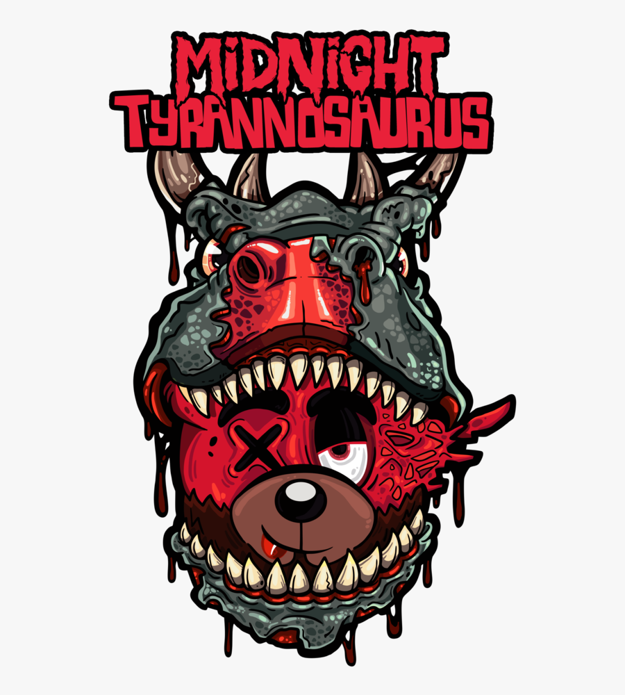 Midnight Tyrannosaurus Scummy Bear Logo, Transparent Clipart