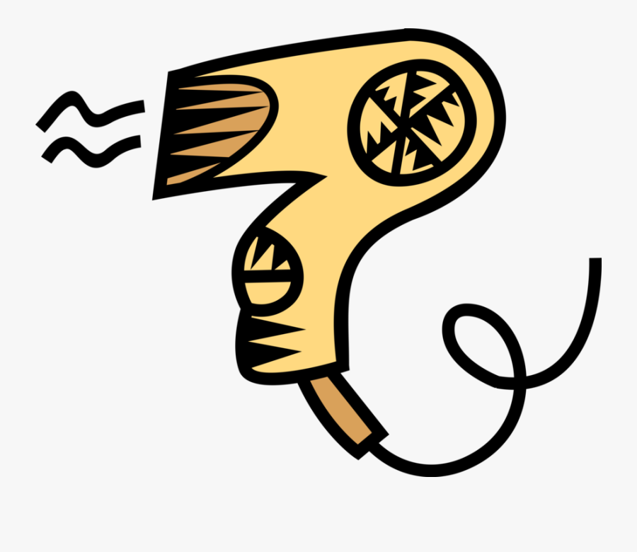 Portable Hair Or Vector Image Illustration Of - Blow Dryer Clip Art, Transparent Clipart