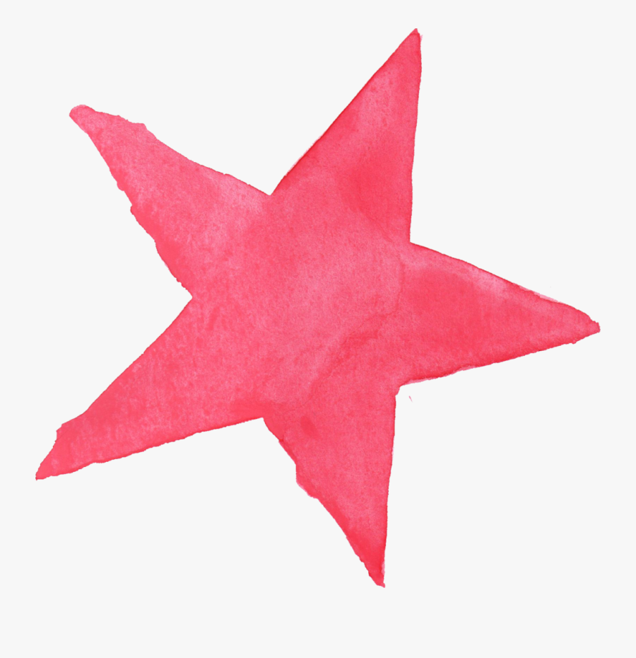 Watercolor Star Transparent - Watercolor Pink Stars Png, Transparent Clipart