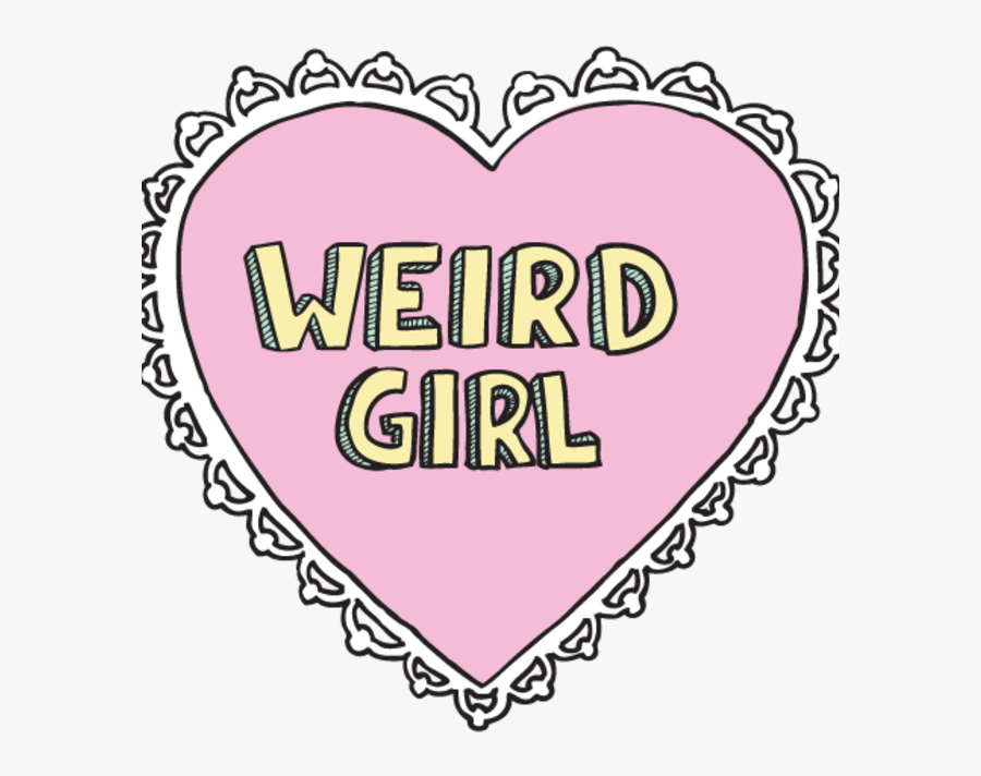 Weird Girl Sticker, Transparent Clipart
