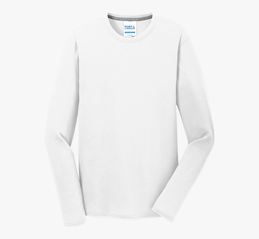 White - Long-sleeved T-shirt, Transparent Clipart
