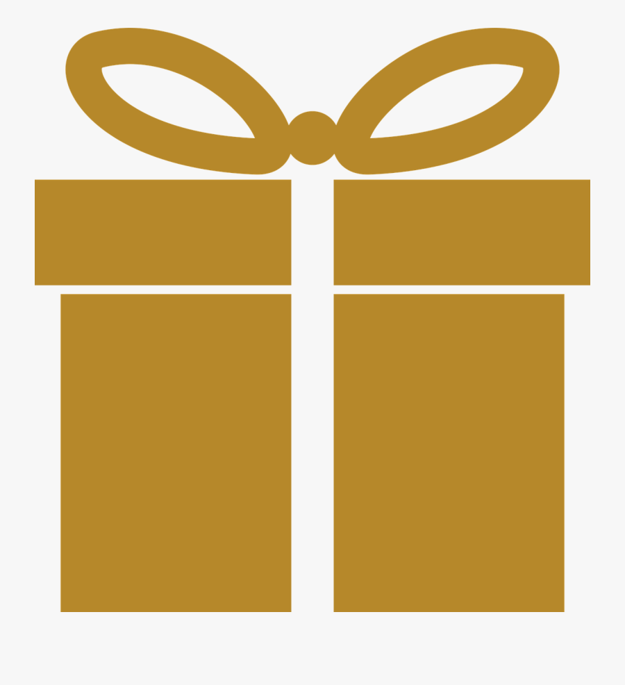 Gold Gift Icon Png, Transparent Clipart
