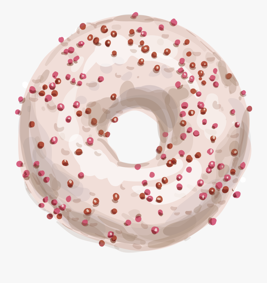 Sweet Drawing Donut - Doughnut, Transparent Clipart