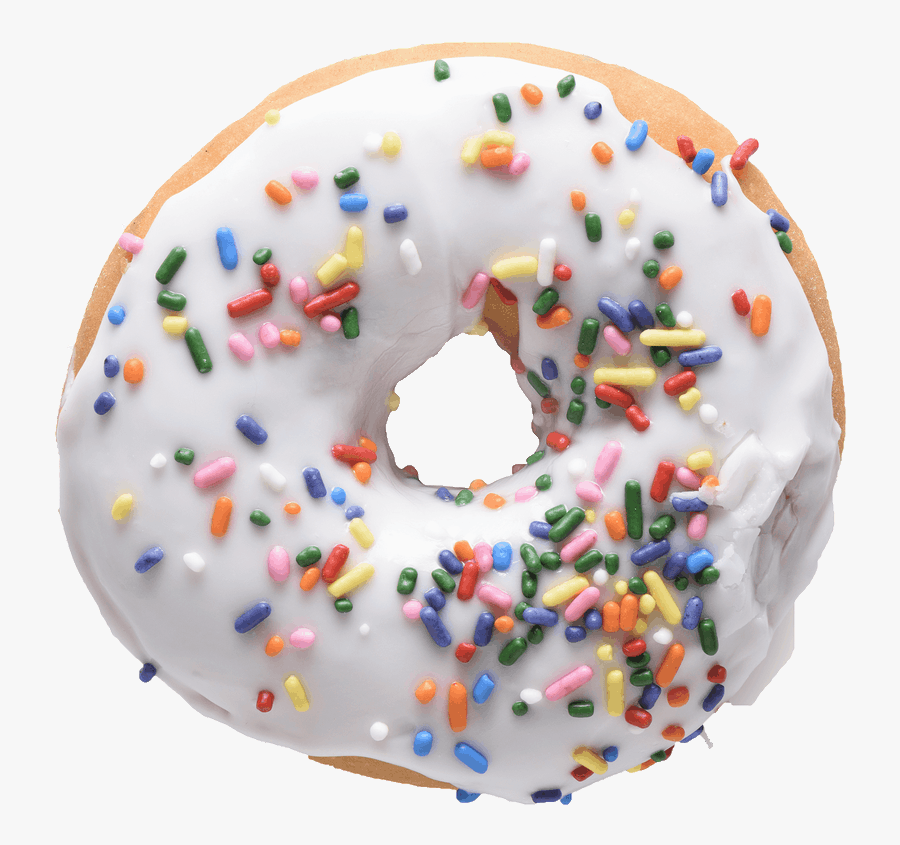 Aesthetic White Background Donut, Transparent Clipart