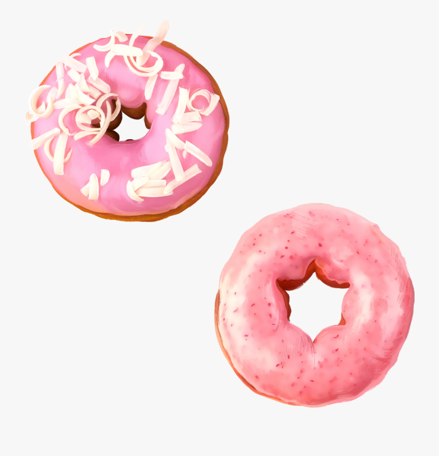 #donut #donuts #pink #sweet #dessert - Doughnut, Transparent Clipart