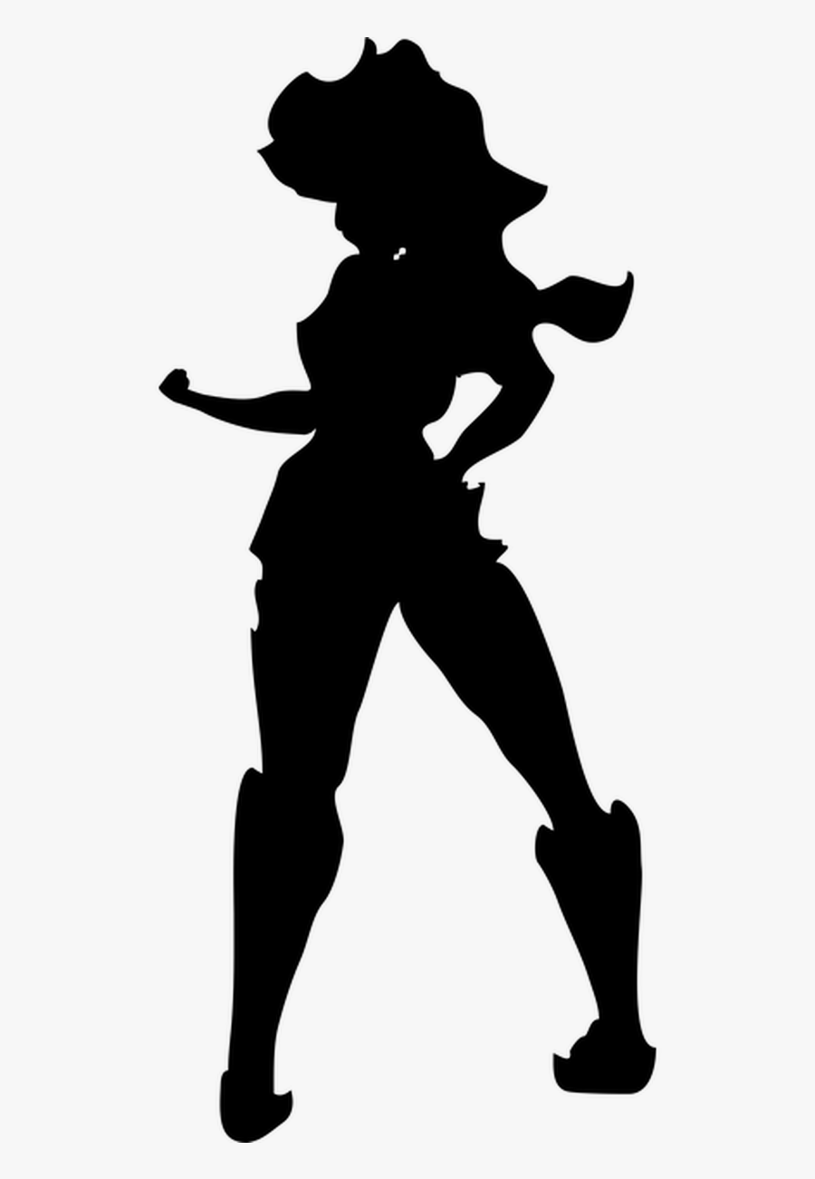Transparent Poison Ivy Clipart - Girl Superhero Silhouette Png, Transparent Clipart