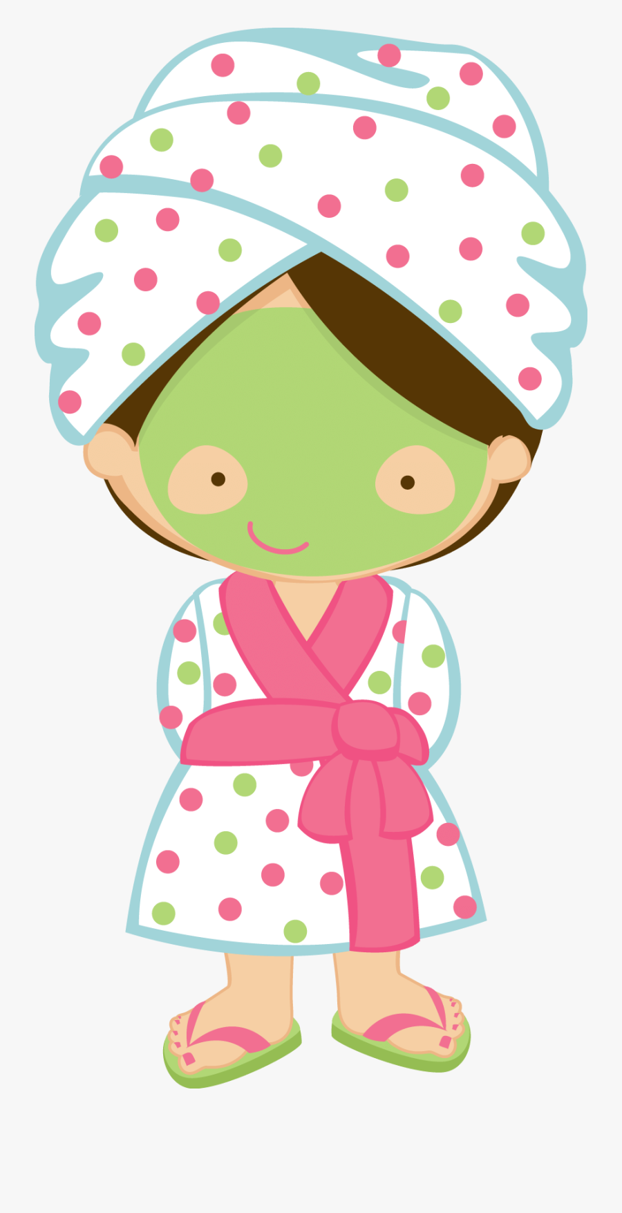 Girl Spa Clipart - Spa Day Clip Art, Transparent Clipart