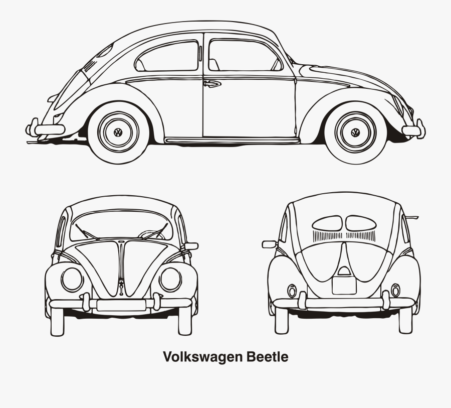 Volkswagen Beetle Year 1952 Clip Arts Vector Art Vw Beetle Free