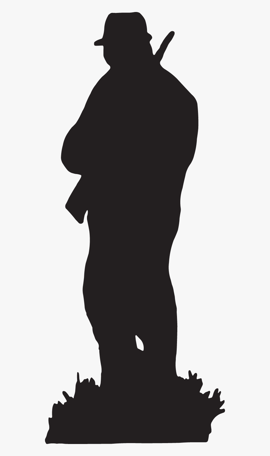 Hunter Silhouette, Transparent Clipart