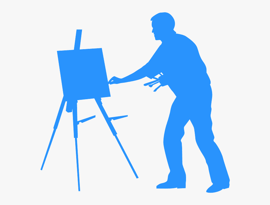 Painter Silhouette, Transparent Clipart
