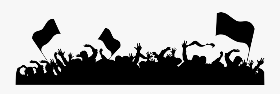 Fans Soccer Silhouette Stadium Download Hq Png Clipart - People Celebrating Silhouette Png, Transparent Clipart
