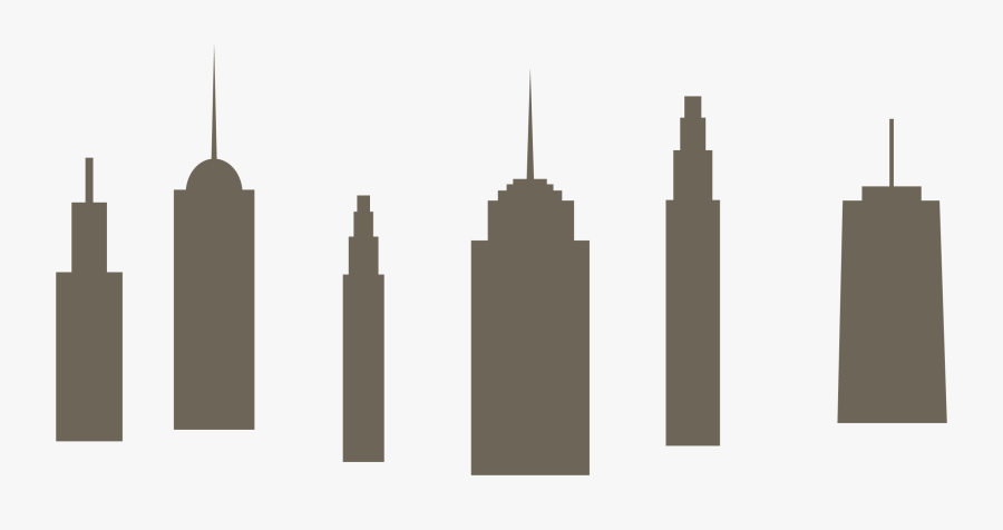 Magnifying Glass Image Arrow City Brown Skyline - Illustration, Transparent Clipart