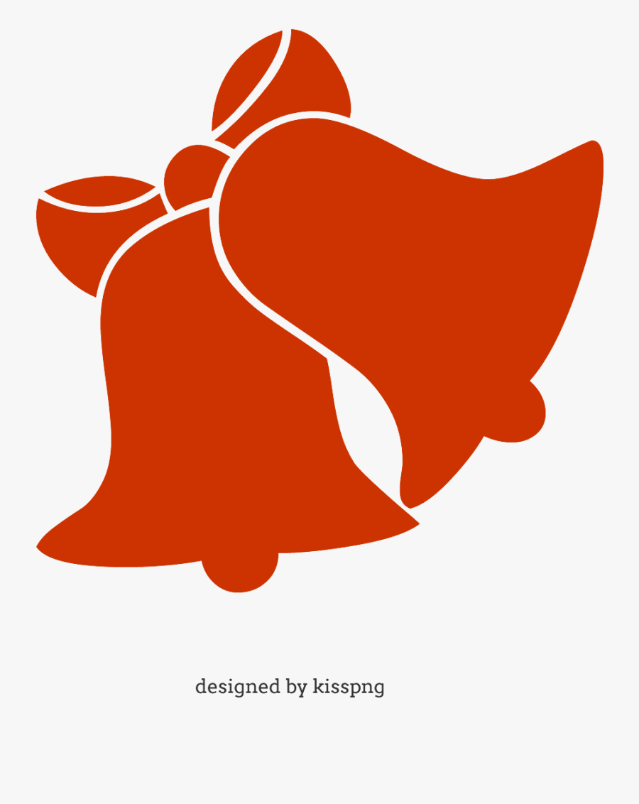 Two Bells, Bell - Candy Cane Png Silhouette, Transparent Clipart