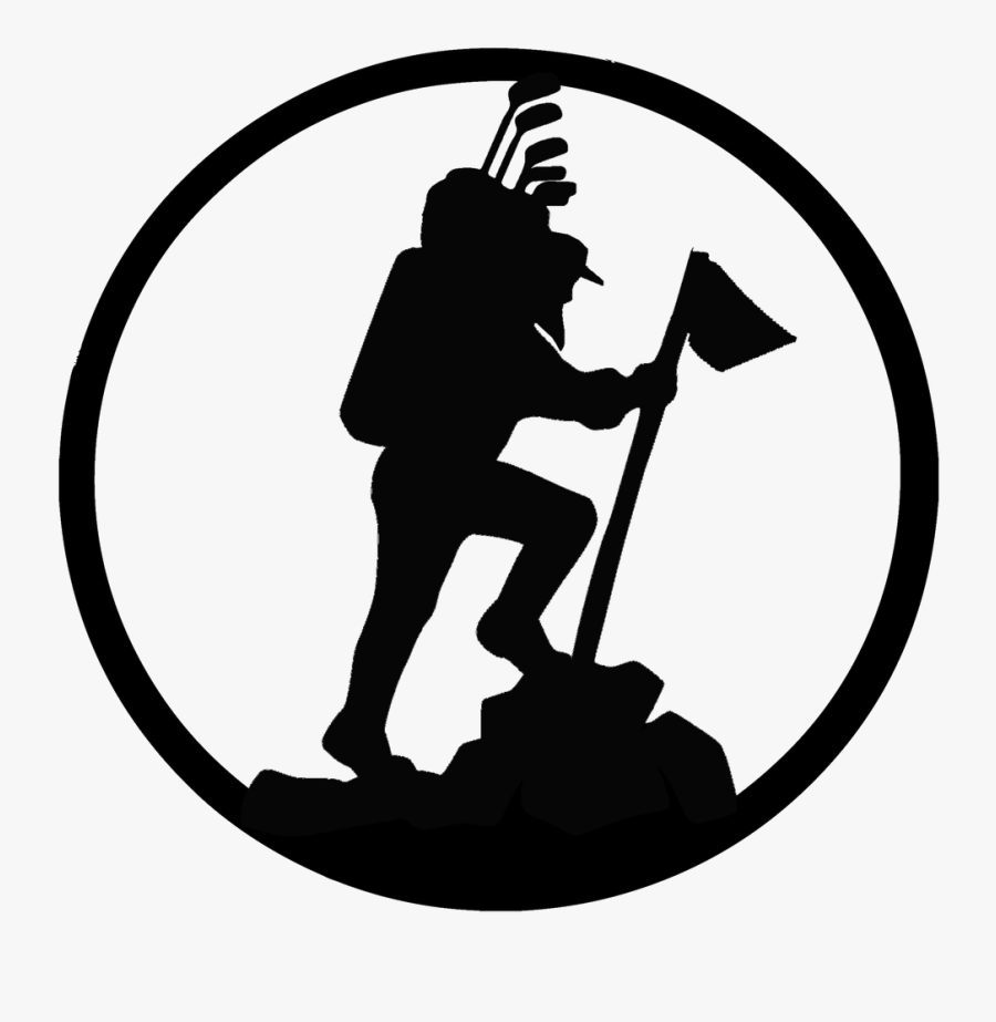 Golf Nomad Circle Logo Black - Hiker Clip Art, Transparent Clipart