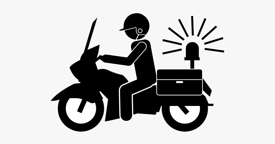 Police Motorcycle Clip Art Vehicle - Police Motorcycle Silhouette Png, Transparent Clipart