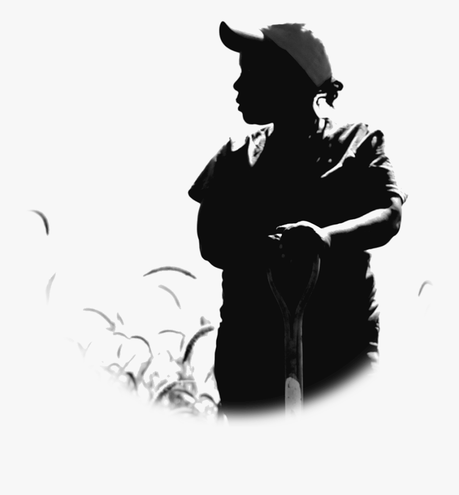 Clip Art Farmer Silhouette - Clipart Farmer Black And White Siluet, Transparent Clipart