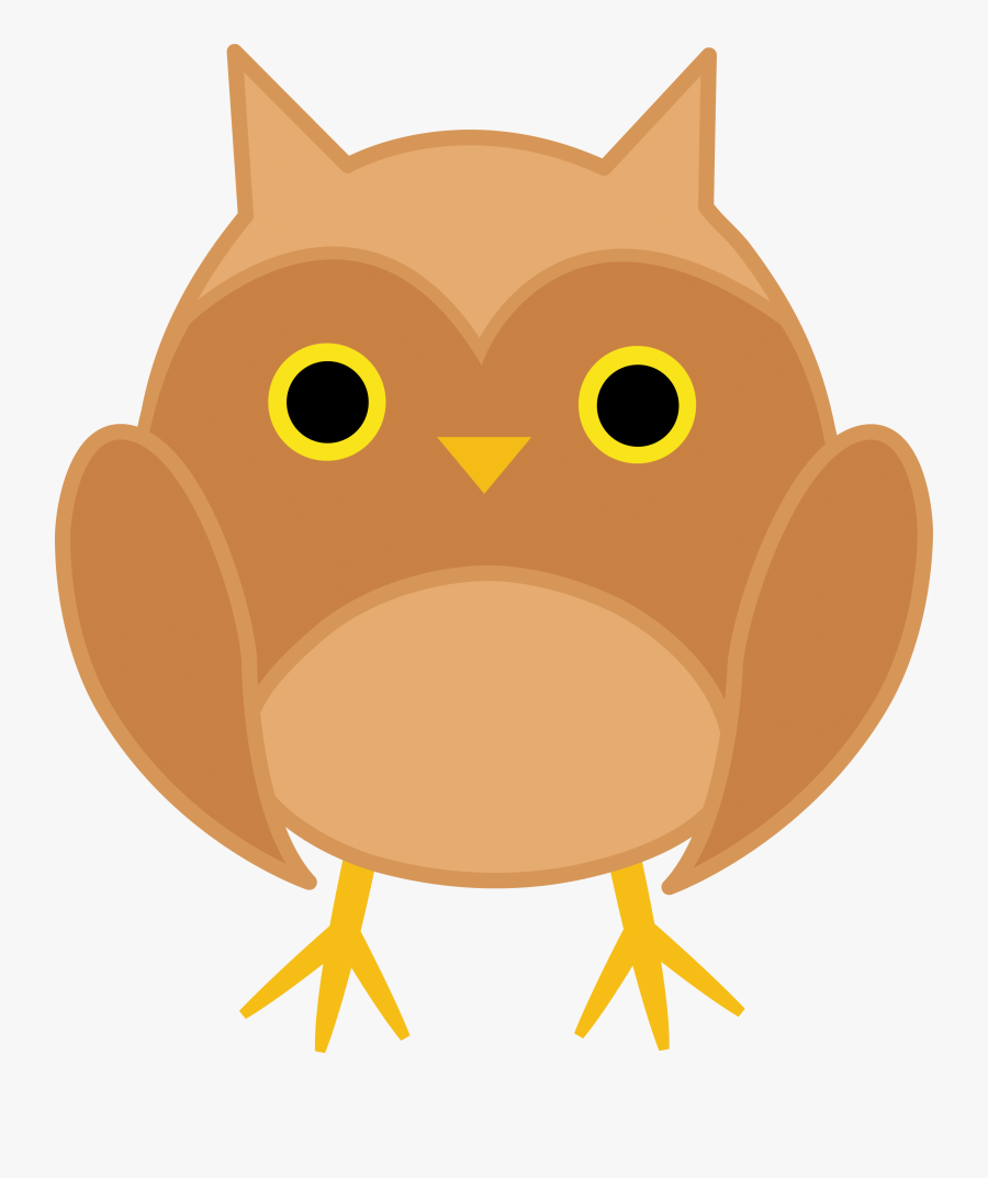 Transparent Cute Owls Clipart - Brown Owl Clip Art, Transparent Clipart
