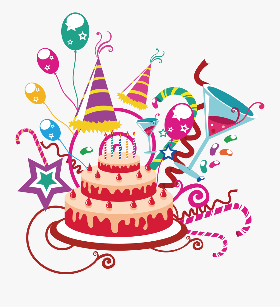 Birthday Cake Painting Clip Art - Birthday Cake Png, Transparent Clipart