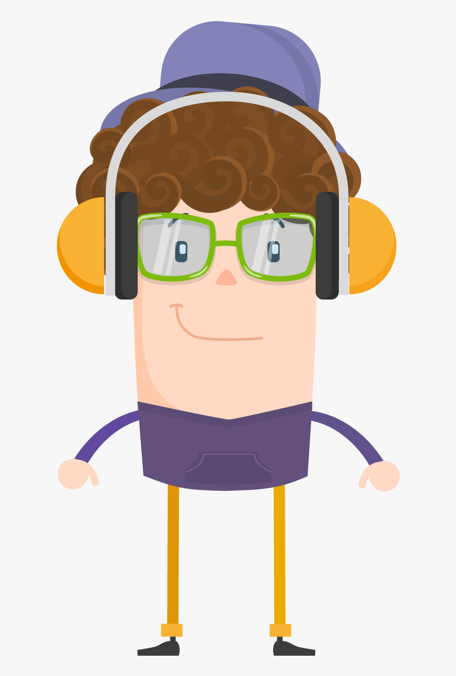 Colorful And Cheerful Vector Illustrations Of Males - Character, Transparent Clipart