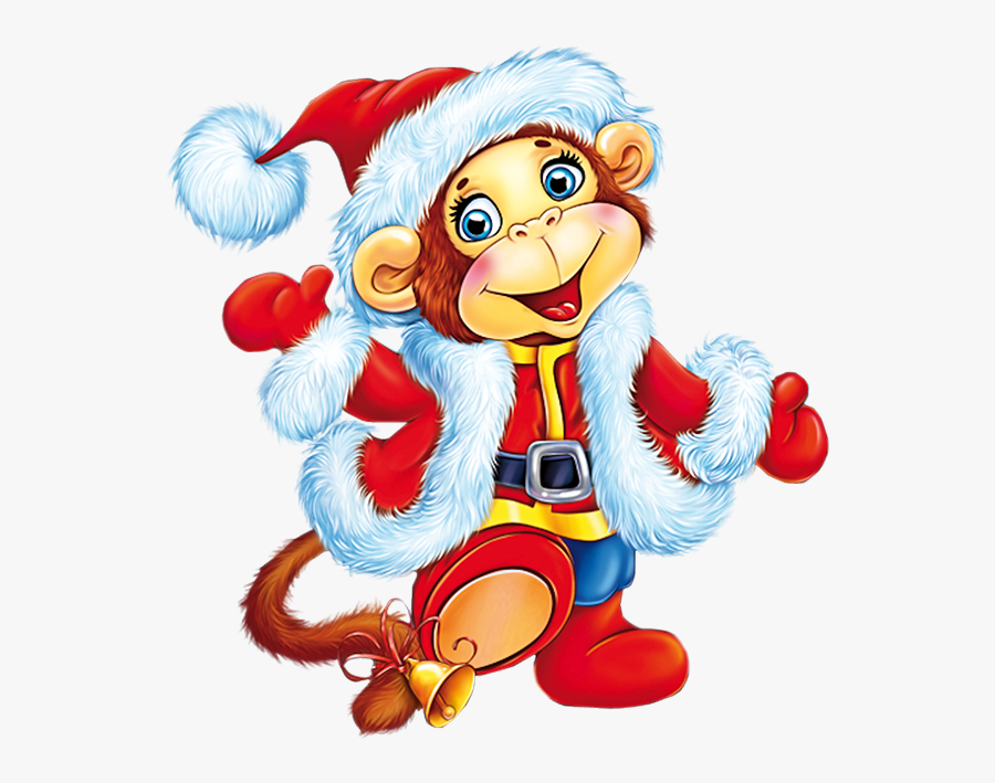 Monkey Clipart Christmas - Monkey Christmas Clipart, Transparent Clipart