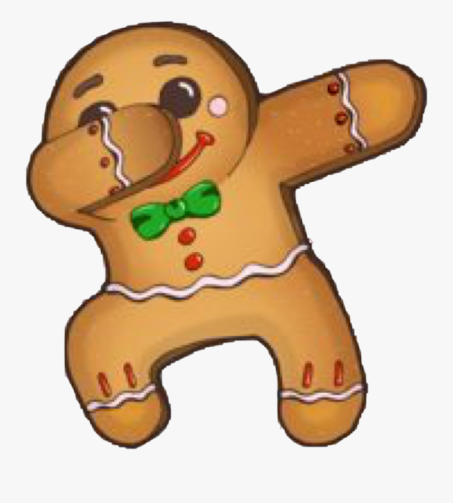 Gingerbread Drawing Food - Christmas Dabbing Gingerbread Man, Transparent Clipart